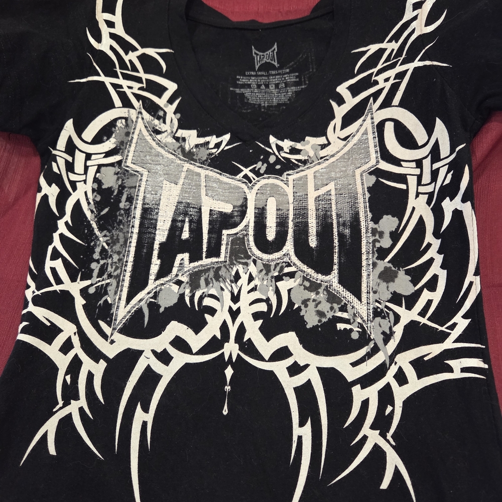 Tapout Black and White Tribal T-Shirt